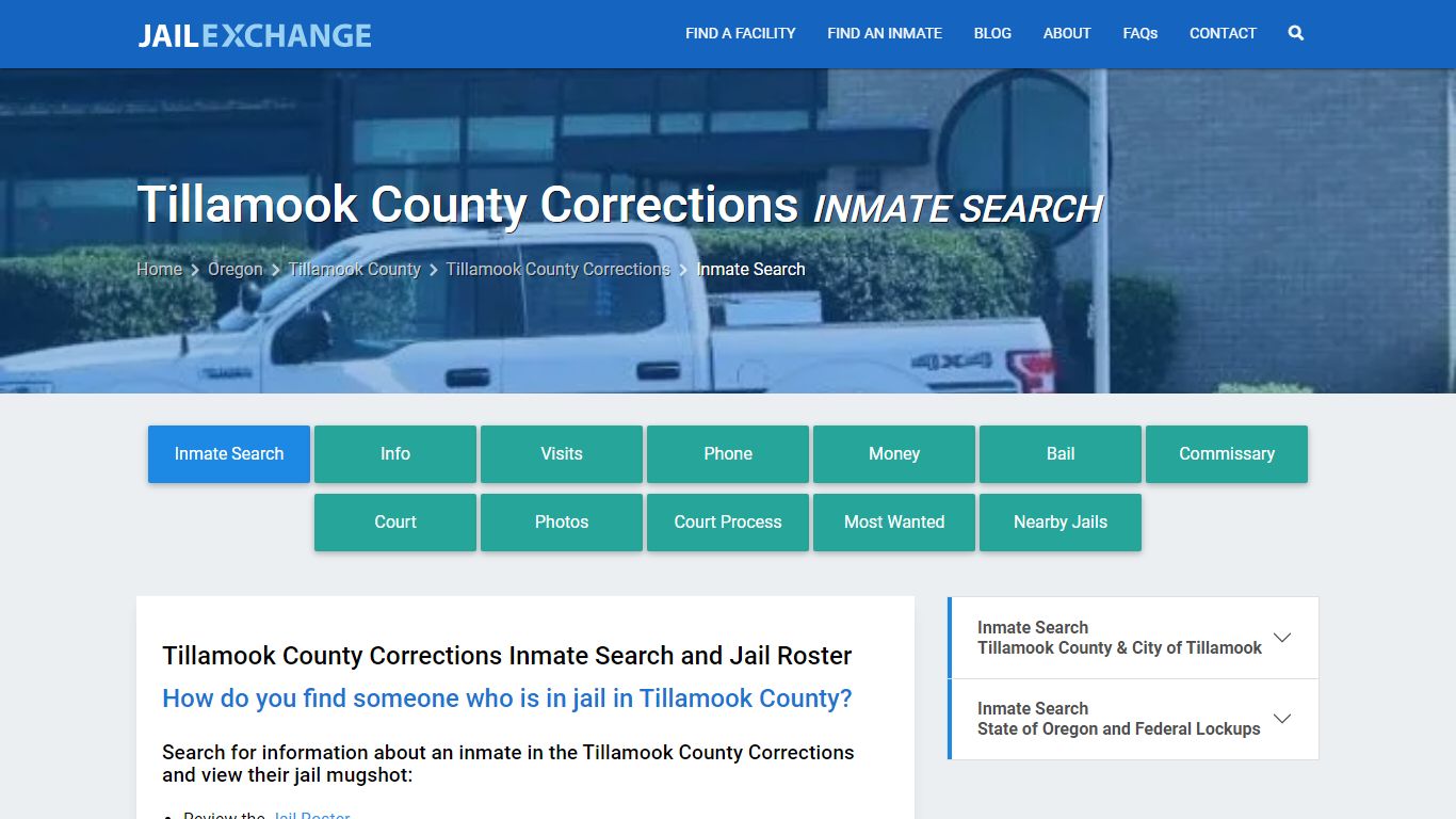 Tillamook County Corrections Inmate Search - Jail Exchange